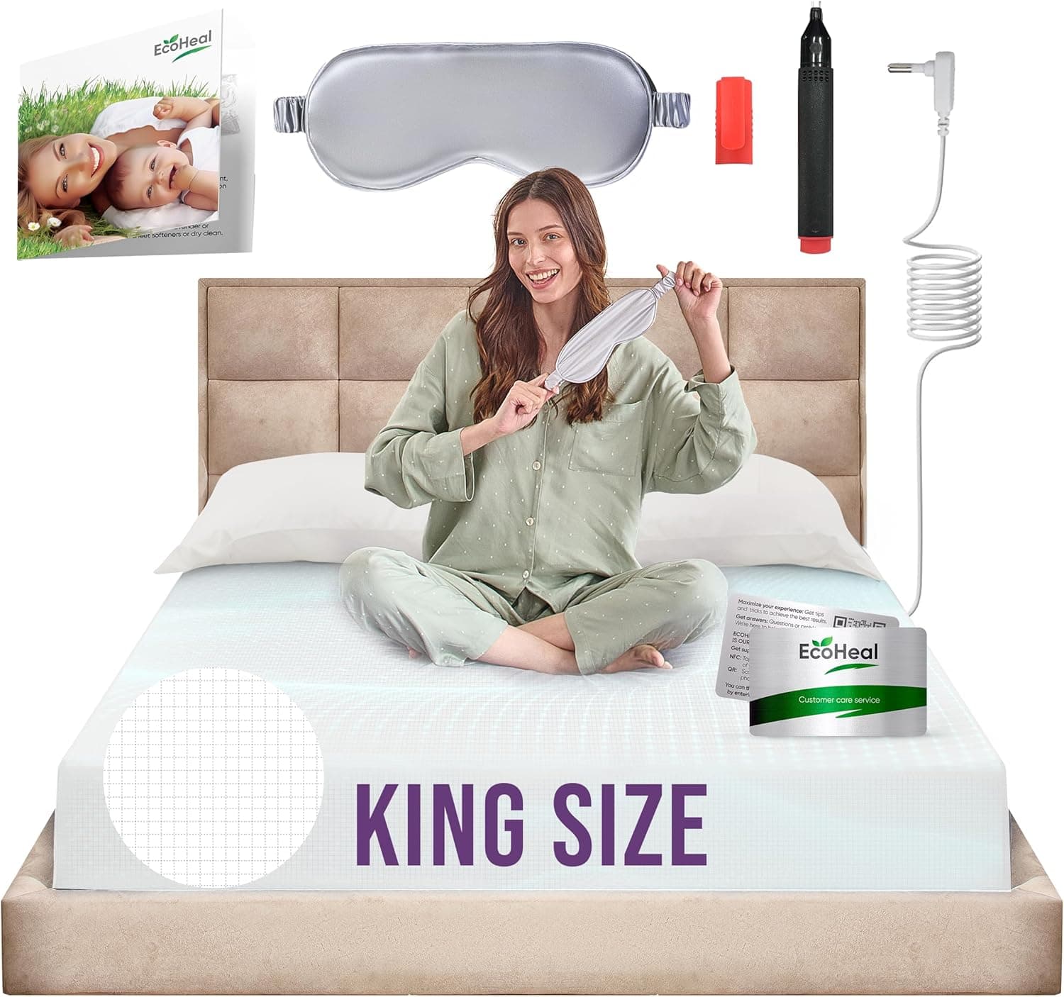 ECOHEAL Earth Grounding Fitted Sheet
