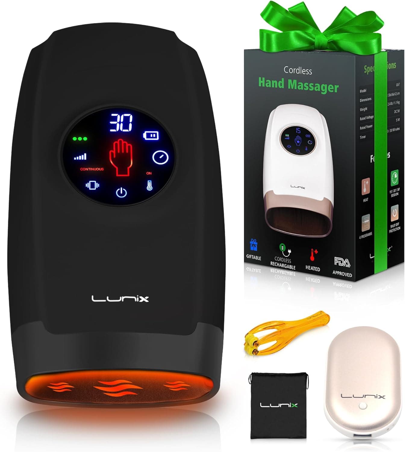 Lunix LX7 Touchscreen Electric Hand Massager
